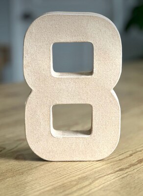 Paper Mache Letters Numbers 4-16 Inch A to Z Paper Mache Numbers DIY Letters Cardboard Letter Birthday Party Sorority Bridal Shower Wed - image3